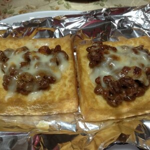 厚揚げと納豆のトースター焼き レシピ 作り方 By 2727椿 楽天レシピ 厚揚げと納豆のトースター焼き レシピ 作り方 By 2727椿 楽天レシピ